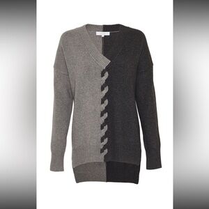 Pearl by Lela Rose Two-tone Twist Detail Sweater
